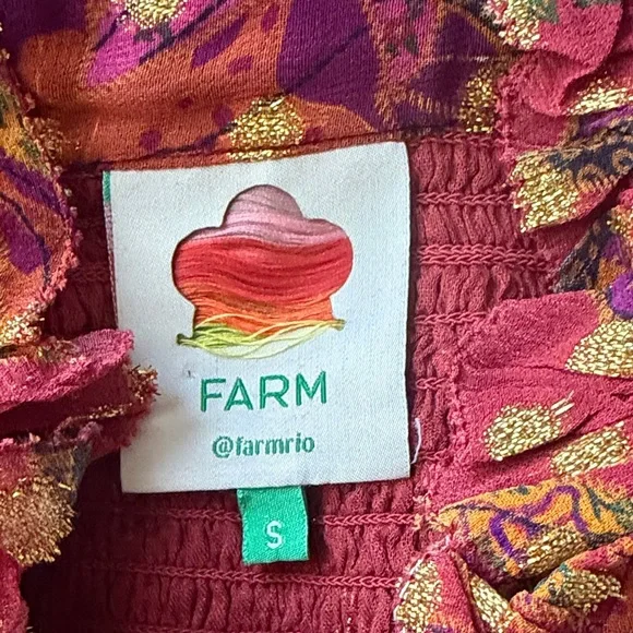 FARM RIO Banana Leaf Print Dress s - Picture 6 of 6